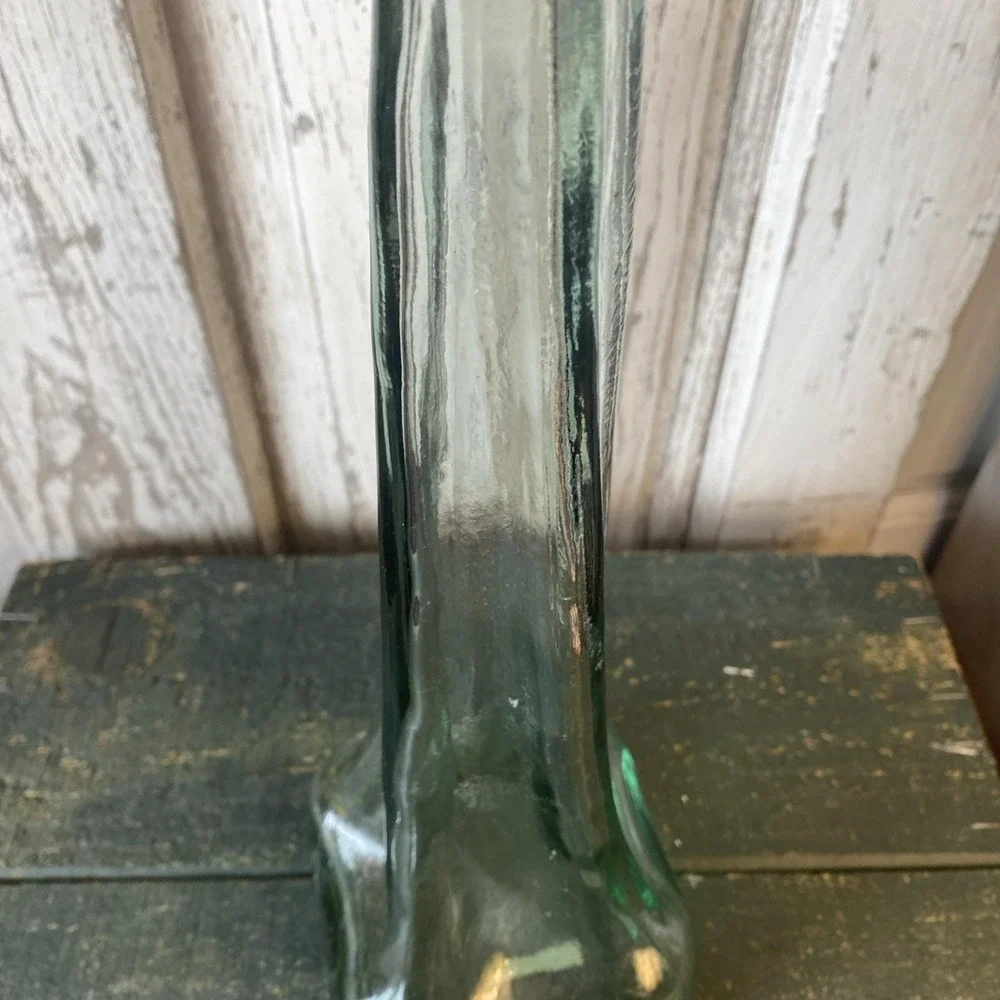MCM‎ Rosenthal Netters Pale Green Blown Glass Flower Vase Made in Spain 16.5